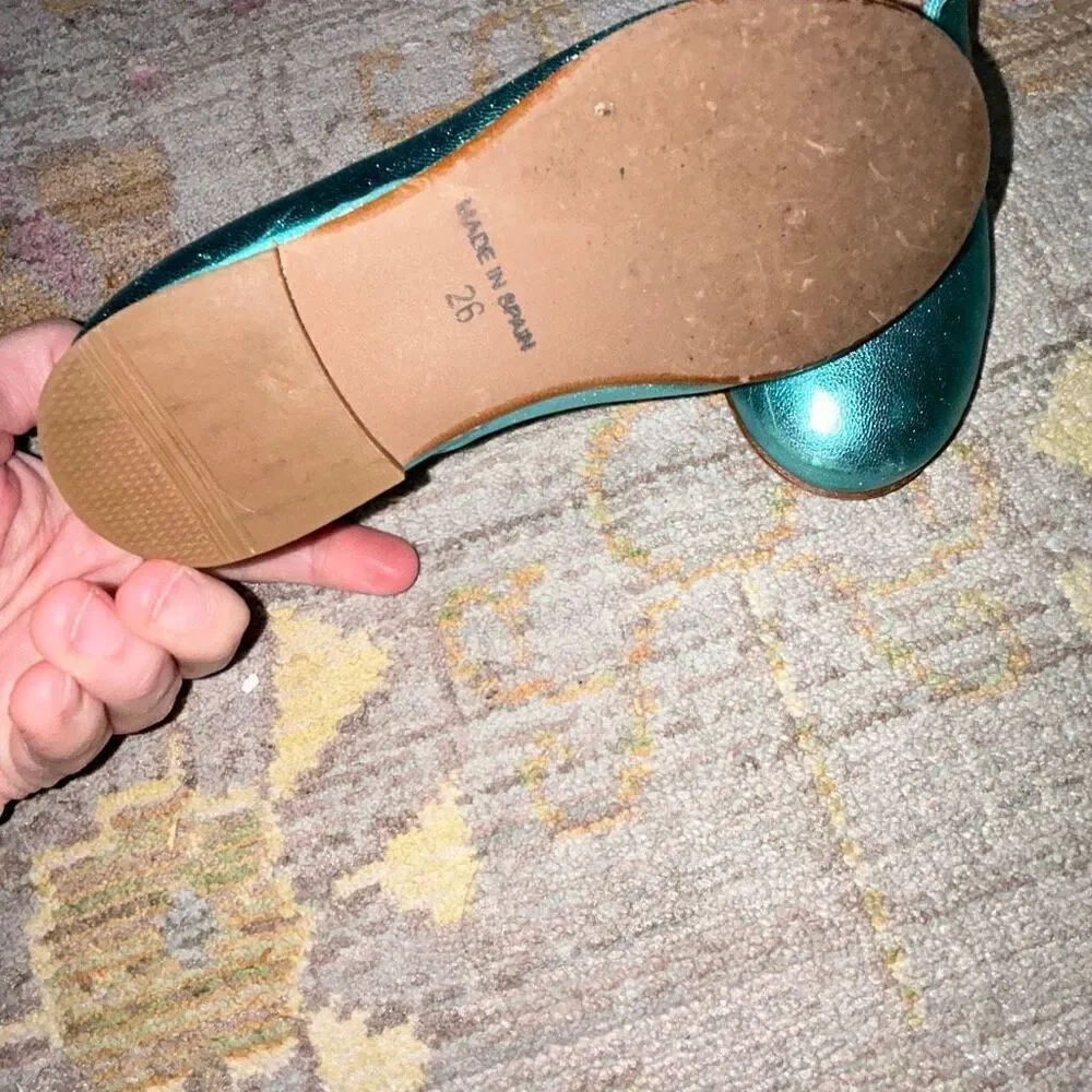 Lmdi collection metallic blue tassel flat sz 26/9-9.5